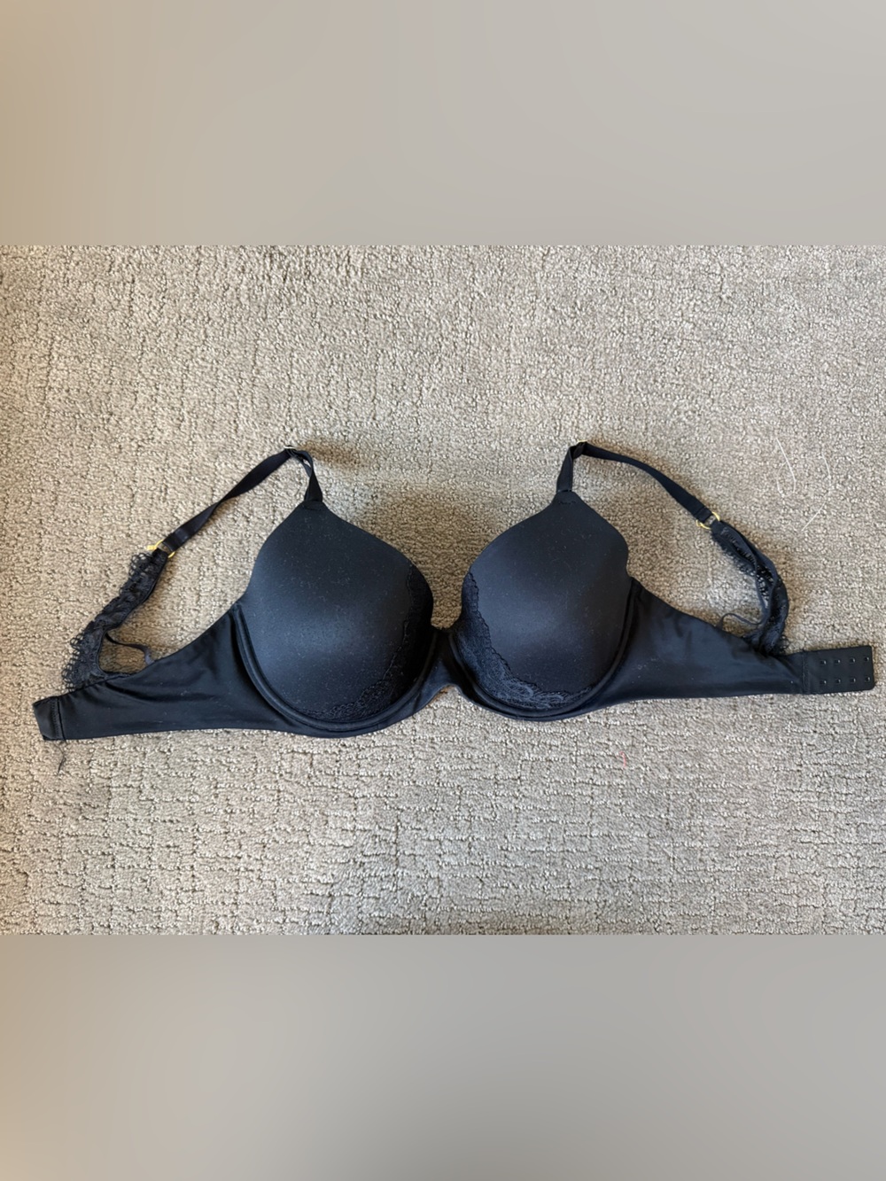 EUC Soma Embraceable Enchanting Lace Bra (Racerback Option); Sz 34DD; Black